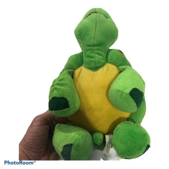 Webkinz Turtle Plush Green Stuffed Animal 11" No Code Brown Yellow Ganz Toy - Picture 5 of 10